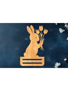 Σετ των 2 Intra απο ξύλο plywood 3mm-4mm πάχος - Πασχαλινό κλιπ χρημάτων Laser Cut  Δίασταση 15x15 cm INTRAFABR-117800433