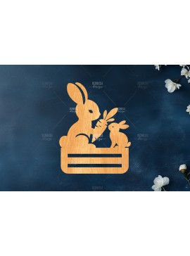 Σετ των 2 Intra απο ξύλο plywood 3mm-4mm πάχος - Πασχαλινό κλιπ χρημάτων Laser Cut  Δίασταση 15x15 cm INTRAFABR-117800462