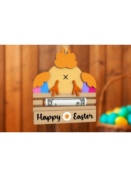 Σετ των 2 Intra απο ξύλο plywood 3mm-4mm πάχος - Πασχαλινός Χρηματοφύλακας | Ευχετήριες κάρτες Δίασταση 15x15 cm INTRAFABR-115496601