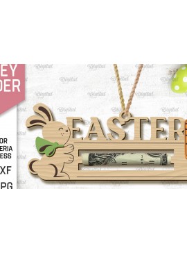 Σετ των 2 Intra απο ξύλο plywood 3mm-4mm πάχος - Πασχαλινή θήκη χρημάτων με λέιζερ Δίασταση 15x15 cm INTRAFABR-90802558