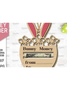 Σετ των 2 Intra απο ξύλο plywood 3mm-4mm πάχος - Πασχαλινή θήκη χρημάτων με λέιζερ Δίασταση 15x15 cm INTRAFABR-90802608