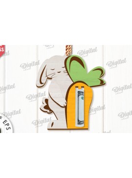 Σετ των 2 Intra απο ξύλο plywood 3mm-4mm πάχος - Πασχαλινή θήκη χρημάτων Σχέδιο κοπής με λέιζερ Δίασταση 15x15 cm INTRAFABR-118030263