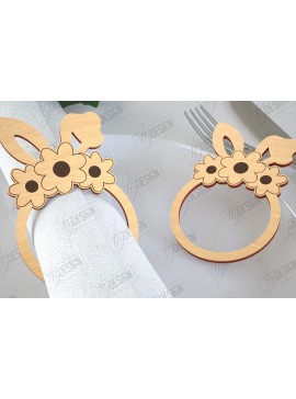 Σετ των 2 Intra απο ξύλο plywood 3mm-4mm πάχος - Πασχαλινά δαχτυλίδια χαρτοπετσέτας | Εορταστικό δείπνο Δίασταση 15x15 cm INTRAFABR-115437643