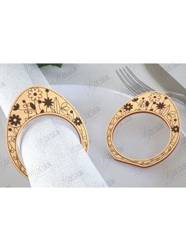 Σετ των 2 Intra απο ξύλο plywood 3mm-4mm πάχος - Πασχαλινά δαχτυλίδια χαρτοπετσέτας | Εορταστικό δείπνο Δίασταση 15x15 cm INTRAFABR-115437926