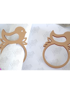 Σετ των 2 Intra απο ξύλο plywood 3mm-4mm πάχος - Πασχαλινά δαχτυλίδια χαρτοπετσέτας | Εορταστικό δείπνο Δίασταση 15x15 cm INTRAFABR-115369590