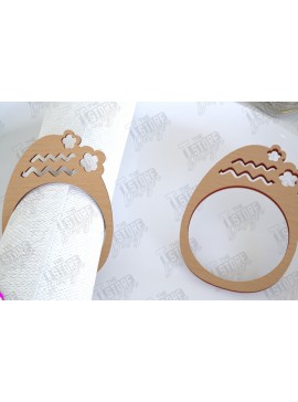 Σετ των 2 Intra απο ξύλο plywood 3mm-4mm πάχος - Πασχαλινά δαχτυλίδια χαρτοπετσέτας | Εορταστικό δείπνο Δίασταση 15x15 cm INTRAFABR-115369595