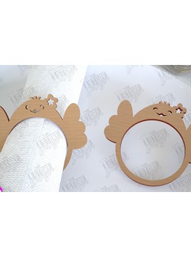 Σετ των 2 Intra απο ξύλο plywood 3mm-4mm πάχος - Πασχαλινά δαχτυλίδια χαρτοπετσέτας | Εορταστικό δείπνο Δίασταση 15x15 cm INTRAFABR-115369617