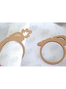 Σετ των 2 Intra απο ξύλο plywood 3mm-4mm πάχος - Πασχαλινά δαχτυλίδια χαρτοπετσέτας | Εορταστικό δείπνο Δίασταση 15x15 cm INTRAFABR-115369570