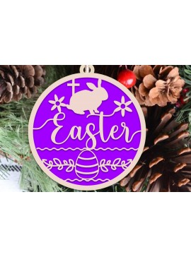 Σετ των 3 Intra απο ξύλο plywood 3mm-4mm πάχος - Πασχαλινό στολίδι  κοπής με λέιζερ  Δίασταση 6x6 cm INTRAFABR-53942520