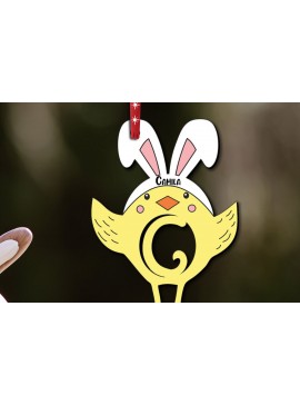 Σετ των 3 Intra απο ξύλο plywood 3mm-4mm πάχος - Πασχαλινό στολίδι Γράμμα Γ Πουλί Κοτόπουλο Δίασταση 6x6 cm INTRAFABR-112717792