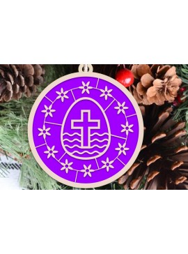 Σετ των 3 Intra απο ξύλο plywood 3mm-4mm πάχος - Πασχαλινό Στολίδι  Laser Cut Δίασταση 6x6 cm INTRAFABR-53943984