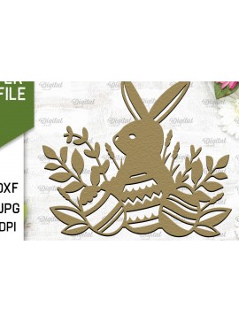 Σετ των 2 Intra απο ξύλο plywood 3mm-4mm πάχος - Πασχαλινό χαρτί κοπής. Πασχαλινή διακόσμηση με λέιζερ Δίασταση 15x15 cm INTRAFABR-89435175