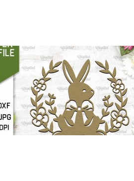 Σετ των 2 Intra απο ξύλο plywood 3mm-4mm πάχος - Πασχαλινό χαρτί κοπής. Πασχαλινή διακόσμηση με λέιζερ Δίασταση 15x15 cm INTRAFABR-89435465