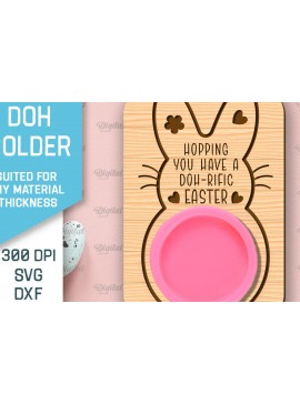 Σετ των 2 Intra απο ξύλο plywood 3mm-4mm πάχος - Πασχαλινό παιχνίδι Doh Holder Cut Laser Δίασταση 15x15 cm INTRAFABR-91066184