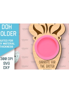 Σετ των 2 Intra απο ξύλο plywood 3mm-4mm πάχος - Πασχαλινό παιχνίδι Doh Holder Cut Laser Δίασταση 15x15 cm INTRAFABR-91066868