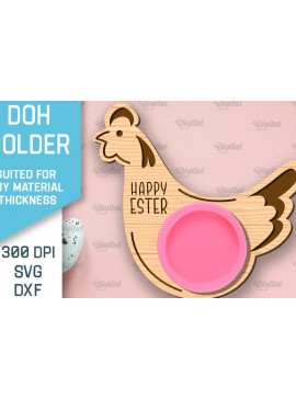 Σετ των 2 Intra απο ξύλο plywood 3mm-4mm πάχος - Πασχαλινό παιχνίδι Doh Holder Cut Laser Δίασταση 15x15 cm INTRAFABR-91067006