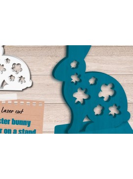 Intra απο ξύλο plywood 3mm-4mm πάχος - Πασχαλινή διακόσμηση κουνελιών, 3D Layered  Δίασταση 30x20 cm INTRAFABR-90377527