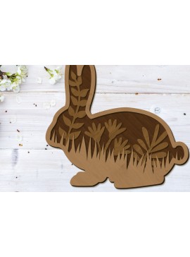 Σετ των 3 Intra απο ξύλο plywood 3mm-4mm πάχος - Πρότυπο κοπής πολλών στρωμάτων πασχαλινών κουνελιών Δίασταση 4x7 cm INTRAFABR-89706499