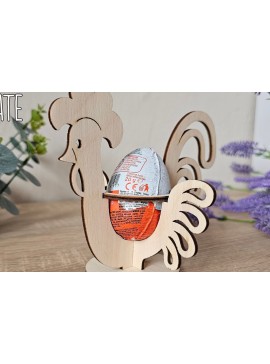 Σετ των 3 Intra απο ξύλο plywood 3mm-4mm πάχος - Πασχαλινή αυγοθήκη για κόκορα ,  Δίασταση 4x4 cm INTRAFABR-117012483