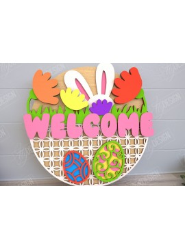 Σετ των 3 Intra απο ξύλο plywood 3mm-4mm πάχος - Πασχαλινή Στρογγυλή Πινακίδα | Διακόσμηση σπιτιού |  CNC Δίασταση 15x15 cm INTRAFABR-117793363