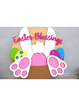 Σετ των 2 Intra απο ξύλο plywood 3mm-4mm πάχος - Πασχαλινή Στρογγυλή Πινακίδα | Διακόσμηση σπιτιού |  CNC Δίασταση 15x15 cm INTRAFABR-117793368