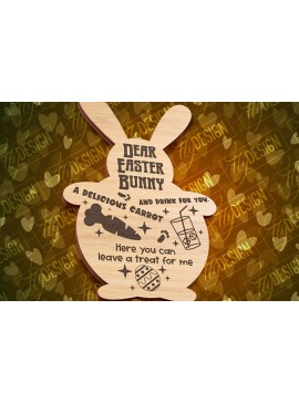 Σετ των 2 Intra απο ξύλο plywood 3mm-4mm πάχος - Πασχαλινός δίσκος σερβιρίσματος με λέιζερ |  CNC Δίασταση 15x15 cm INTRAFABR-91656557