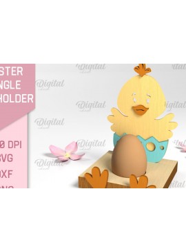 Σετ των 2 Intra απο ξύλο plywood 3mm-4mm πάχος - Πασχαλινή Μονή Αυγοθήκη με Laser Cut  Δίασταση 15x15 cm INTRAFABR-88202512