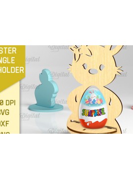 Σετ των 2 Intra απο ξύλο plywood 3mm-4mm πάχος - Πασχαλινή Μονή Αυγοθήκη με Laser Cut  Δίασταση 15x15 cm INTRAFABR-88228672