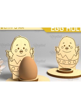 Σετ των 2 Intra απο ξύλο plywood 3mm-4mm πάχος - Πασχαλινή Μονή Αυγοθήκη με Laser Cut  Δίασταση 15x15 cm INTRAFABR-88071587