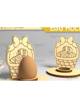 Σετ των 2 Intra απο ξύλο plywood 3mm-4mm πάχος - Πασχαλινή Μονή Αυγοθήκη με Laser Cut  Δίασταση 15x15 cm INTRAFABR-88071622