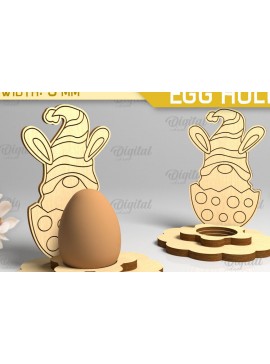 Σετ των 2 Intra απο ξύλο plywood 3mm-4mm πάχος - Πασχαλινή Μονή Αυγοθήκη με Laser Cut  Δίασταση 15x15 cm INTRAFABR-88071740