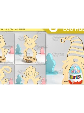 Σετ των 2 Intra απο ξύλο plywood 3mm-4mm πάχος - Πακέτο LaserCut με μονή Πασχαλινή Αυγοθήκη Δίασταση 15x15 cm INTRAFABR-88285896