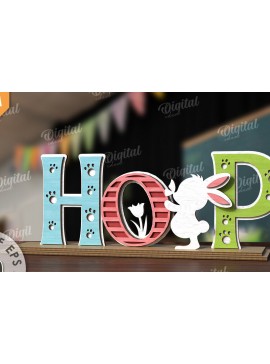 Σετ των 2 Intra απο ξύλο plywood 3mm-4mm πάχος - Πασχαλινό σταντ κοπής με λέιζερ. 3D πασχαλινή διακόσμηση Δίασταση 15x15 cm INTRAFABR-117901745