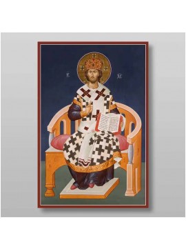 Σετ των 2 Εικόνα Ορθοδοξίας με περίγραμμα χρυσό σε ξύλο Φλαμουρίας  με  βάση King of Glory Χειροποίητη Ελληνορθόδοξη , Κρεμαστή πλάκα βυζαντινής τέχνης, χριστιανική τέχνη Διάσταση 15x11 cm (5,9 x 4,3 ίντσες) INTRAEK-2916