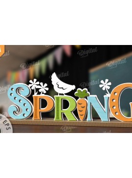 Σετ των 2 Intra απο ξύλο plywood 3mm-4mm πάχος - Πασχαλινό σταντ κοπής με λέιζερ. 3D πασχαλινή διακόσμηση Δίασταση 15x15 cm INTRAFABR-117901825