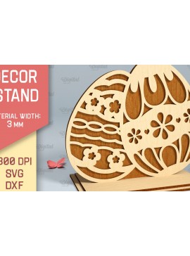 Σετ των 2 Intra απο ξύλο plywood 3mm-4mm πάχος - Πασχαλινό περίπτερο . Πασχαλινή διακόσμηση με λέιζερ Δίασταση 15x15 cm INTRAFABR-90890553