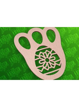 Σετ των 2 Intra απο ξύλο plywood 3mm-4mm πάχος - Σχέδιο κοπής με λέιζερ πασχαλινό στένσιλ | CNC Δίασταση 15x15 cm INTRAFABR-91668112