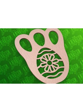 Σετ των 2 Intra απο ξύλο plywood 3mm-4mm πάχος - Σχέδιο κοπής με λέιζερ πασχαλινό στένσιλ | CNC Δίασταση 15x15 cm INTRAFABR-91668029