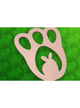 Σετ των 2 Intra απο ξύλο plywood 3mm-4mm πάχος - Σχέδιο κοπής με λέιζερ πασχαλινό στένσιλ | CNC Δίασταση 15x15 cm INTRAFABR-91668048