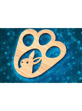 Σετ των 2 Intra απο ξύλο plywood 3mm-4mm πάχος - Πασχαλινό στένσιλ | Πασχαλινό σχέδιο Δίασταση 15x15 cm INTRAFABR-92127031