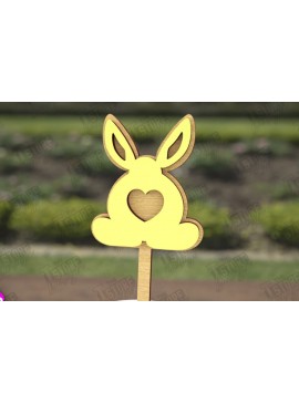 Σετ των 2 Intra απο ξύλο plywood 3mm-4mm πάχος - Πασχαλινά μπαστούνια για ανακατεύοντας ποτά | CNC Δίασταση 15x15 cm INTRAFABR-115762573