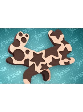 Σετ των 3 Intra απο ξύλο plywood 3mm-4mm πάχος - Πασχαλινά σκουλαρίκια με λέιζερ | CNC Δίασταση 3x3 cm INTRAFABR-91523591