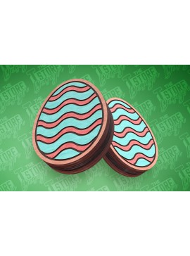 Σετ των 3 Intra απο ξύλο plywood 3mm-4mm πάχος - Πασχαλινά σκουλαρίκια με λέιζερ | Αυγά Δίασταση 3x3 cm INTRAFABR-91373320