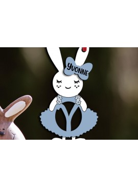 Σετ των 3 Intra απο ξύλο plywood 3mm-4mm πάχος - Πασχαλινό  Letter Y Bunny Dress Laser Δίασταση 6x6 cm INTRAFABR-114576363