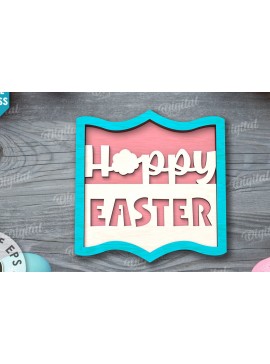 Σετ των 2 Intra απο ξύλο plywood 3mm-4mm πάχος - Πασχαλινός δίσκος με λέιζερ. Πασχαλινό  Δίασταση 15x15 cm INTRAFABR-116898313