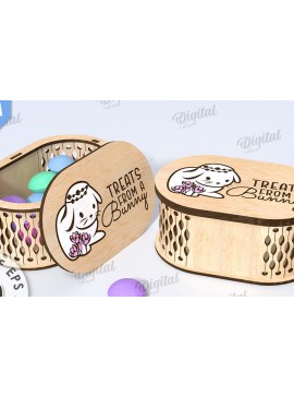 Σετ των 2 Intra απο ξύλο plywood 3mm-4mm πάχος -  κουτί πασχαλινών λιχουδιών. Δώρο Πάσχα Δίασταση 15x15 cm INTRAFABR-115749643