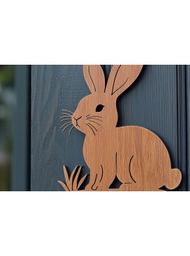 Σετ των 3 Intra απο ξύλο plywood 3mm-4mm πάχος -  αποκοπής   Door Sign Welcome Δίασταση 4x4 cm INTRAFABR-116796536