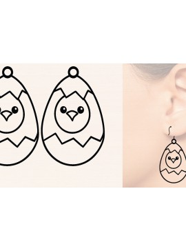 Σετ των 2 Intra απο ξύλο plywood 3mm-4mm πάχος - Πασχαλινά Ξύλινα Σκουλαρίκια Laser Cut  Δίασταση 3000x3000 cm INTRAFABR-116428839