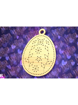 Σετ των 2 Intra απο ξύλο plywood 3mm-4mm πάχος - Πασχαλινό Ξυλοκέντημα Κενό |  Δίασταση 15x15 cm INTRAFABR-91063396