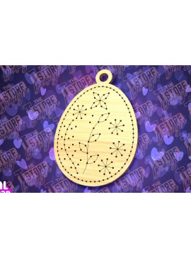 Σετ των 2 Intra απο ξύλο plywood 3mm-4mm πάχος - Πασχαλινό Ξυλοκέντημα Κενό |  Δίασταση 15x15 cm INTRAFABR-91063317